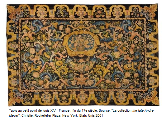 Tapis au petit point de Louis XIV